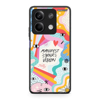 Thumbnail for Xiaomi Redmi Note 13 5G Manifest Your Vision θήκη από τη Smartfits με σχέδιο στο πίσω μέρος και μαύρο περίβλημα | Smartphone case with colorful back and black bezels by Smartfits