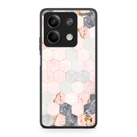 Thumbnail for 4 - Xiaomi Redmi Note 13 5G Hexagon Pink Marble case, cover, bumper