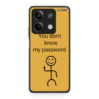 Thumbnail for Xiaomi Redmi Note 13 5G My Password Θήκη από τη Smartfits με σχέδιο στο πίσω μέρος και μαύρο περίβλημα | Smartphone case with colorful back and black bezels by Smartfits