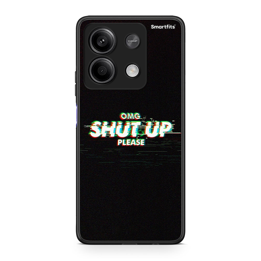 Xiaomi Redmi Note 13 5G OMG ShutUp θήκη από τη Smartfits με σχέδιο στο πίσω μέρος και μαύρο περίβλημα | Smartphone case with colorful back and black bezels by Smartfits