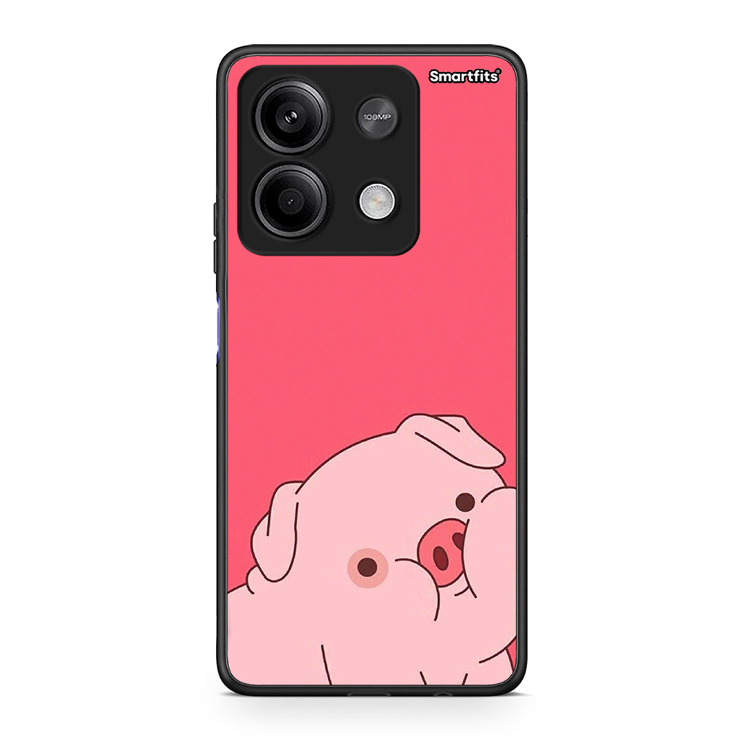 Xiaomi Redmi Note 13 5G Pig Love 1 Θήκη Αγίου Βαλεντίνου από τη Smartfits με σχέδιο στο πίσω μέρος και μαύρο περίβλημα | Smartphone case with colorful back and black bezels by Smartfits