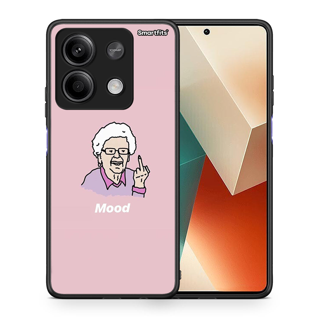 Θήκη Xiaomi Redmi Note 13 5G Mood PopArt από τη Smartfits με σχέδιο στο πίσω μέρος και μαύρο περίβλημα | Xiaomi Redmi Note 13 5G Mood PopArt case with colorful back and black bezels