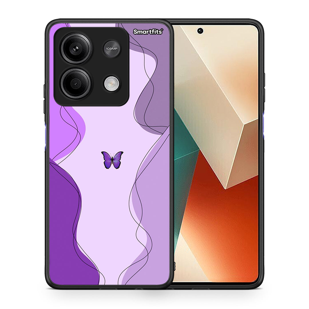 Purple Mariposa - Xiaomi Redmi Note 13 5G case