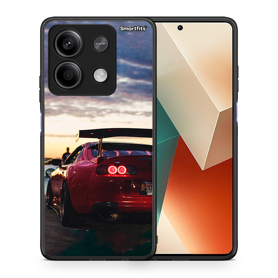 Θήκη Xiaomi Redmi Note 13 5G Racing Supra από τη Smartfits με σχέδιο στο πίσω μέρος και μαύρο περίβλημα | Xiaomi Redmi Note 13 5G Racing Supra case with colorful back and black bezels