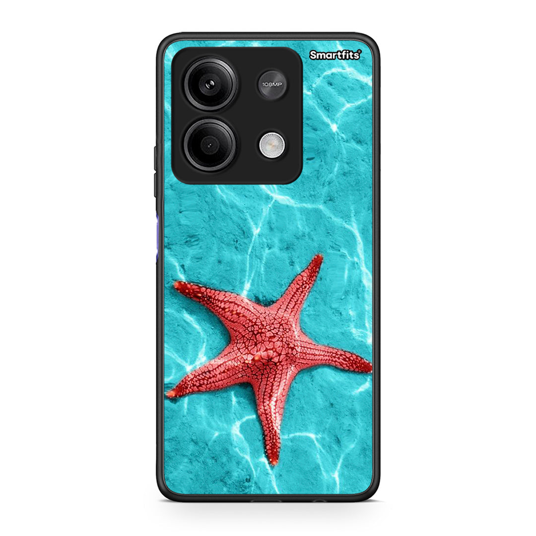 Xiaomi Redmi Note 13 5G Red Starfish Θήκη από τη Smartfits με σχέδιο στο πίσω μέρος και μαύρο περίβλημα | Smartphone case with colorful back and black bezels by Smartfits