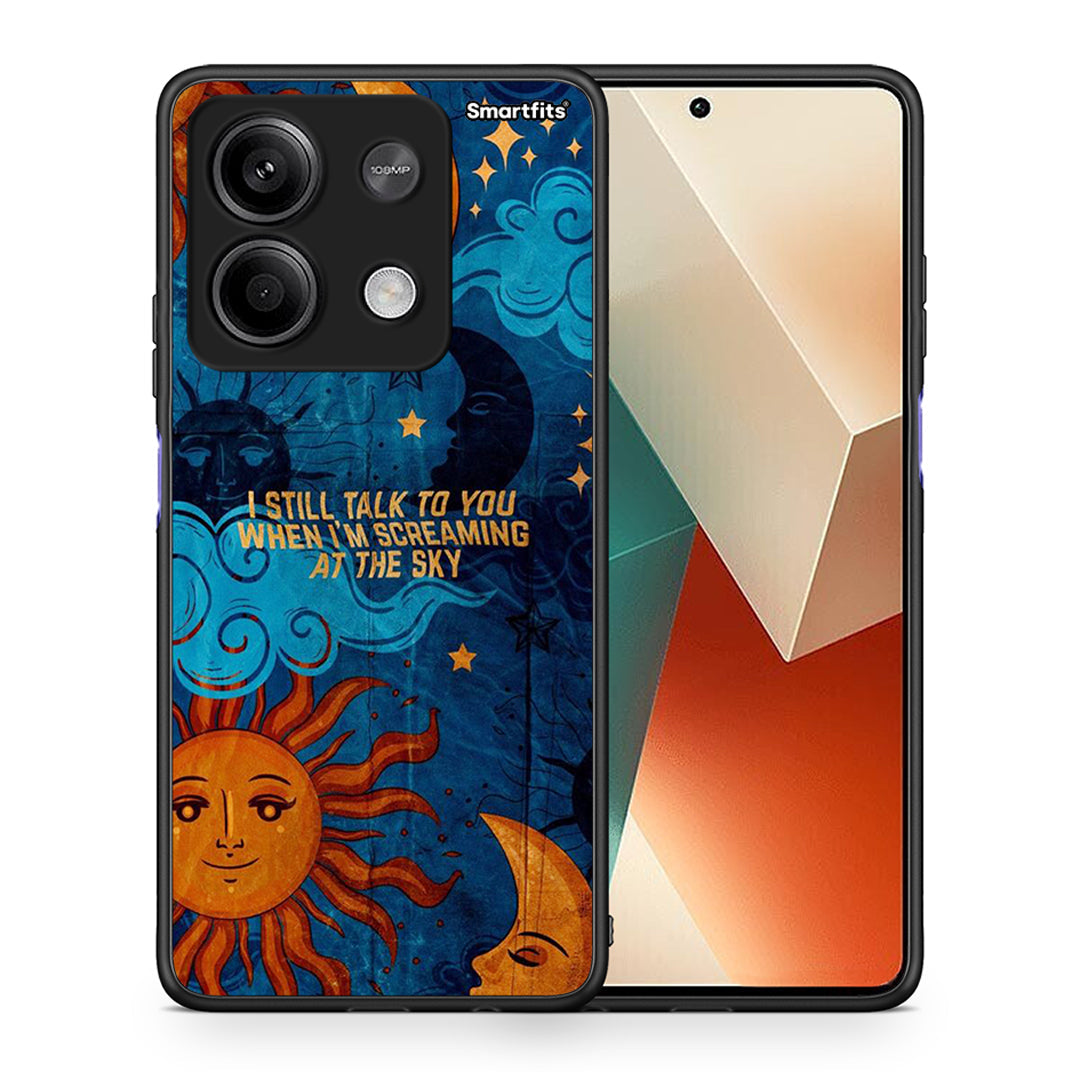 Θήκη Xiaomi Redmi Note 13 5G Screaming Sky από τη Smartfits με σχέδιο στο πίσω μέρος και μαύρο περίβλημα | Xiaomi Redmi Note 13 5G Screaming Sky case with colorful back and black bezels