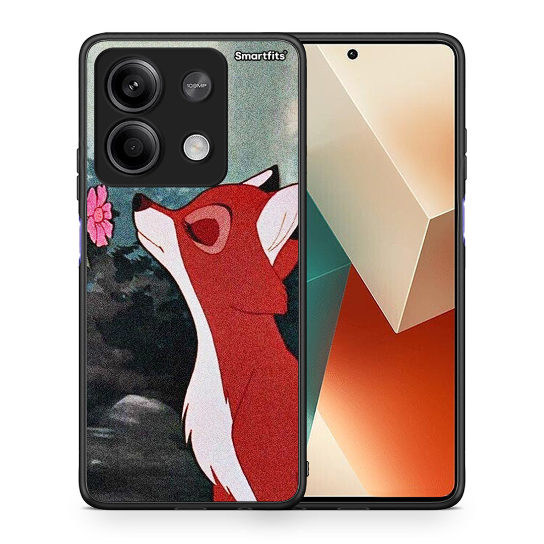 Θήκη Xiaomi Redmi Note 13 5G Tod And Vixey Love 2 από τη Smartfits με σχέδιο στο πίσω μέρος και μαύρο περίβλημα | Xiaomi Redmi Note 13 5G Tod And Vixey Love 2 case with colorful back and black bezels