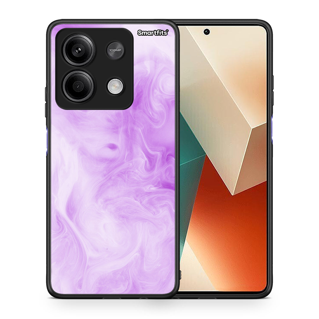 Θήκη Xiaomi Redmi Note 13 5G Lavender Watercolor από τη Smartfits με σχέδιο στο πίσω μέρος και μαύρο περίβλημα | Xiaomi Redmi Note 13 5G Lavender Watercolor case with colorful back and black bezels