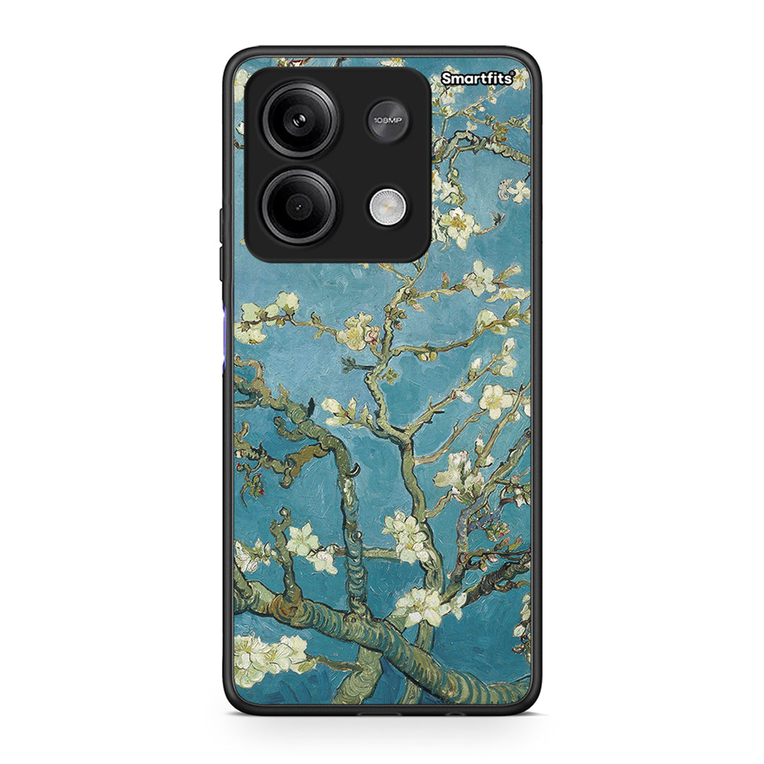 Xiaomi Redmi Note 13 5G White Blossoms θήκη από τη Smartfits με σχέδιο στο πίσω μέρος και μαύρο περίβλημα | Smartphone case with colorful back and black bezels by Smartfits