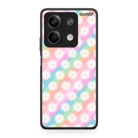 Thumbnail for Xiaomi Redmi Note 13 5G White Daisies θήκη από τη Smartfits με σχέδιο στο πίσω μέρος και μαύρο περίβλημα | Smartphone case with colorful back and black bezels by Smartfits