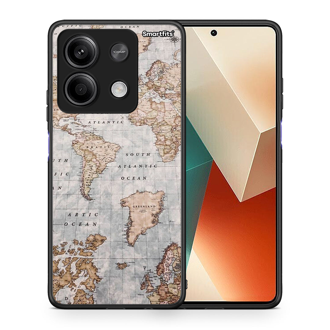 World Map - Xiaomi Redmi Note 13 5G case