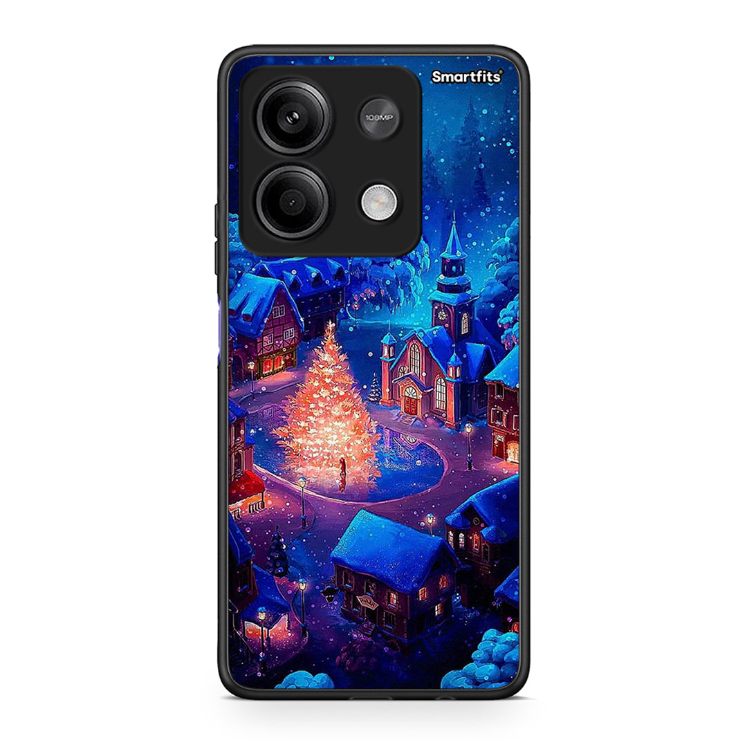 Xiaomi Redmi Note 13 5G Xmas Village θήκη από τη Smartfits με σχέδιο στο πίσω μέρος και μαύρο περίβλημα | Smartphone case with colorful back and black bezels by Smartfits