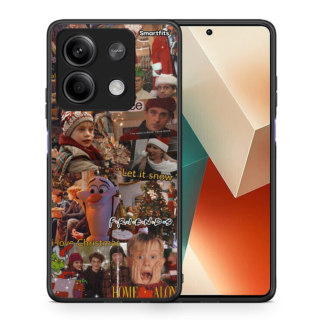 Θήκη Xiaomi Redmi Note 13 5G Xmas Wishes από τη Smartfits με σχέδιο στο πίσω μέρος και μαύρο περίβλημα | Xiaomi Redmi Note 13 5G Xmas Wishes case with colorful back and black bezels