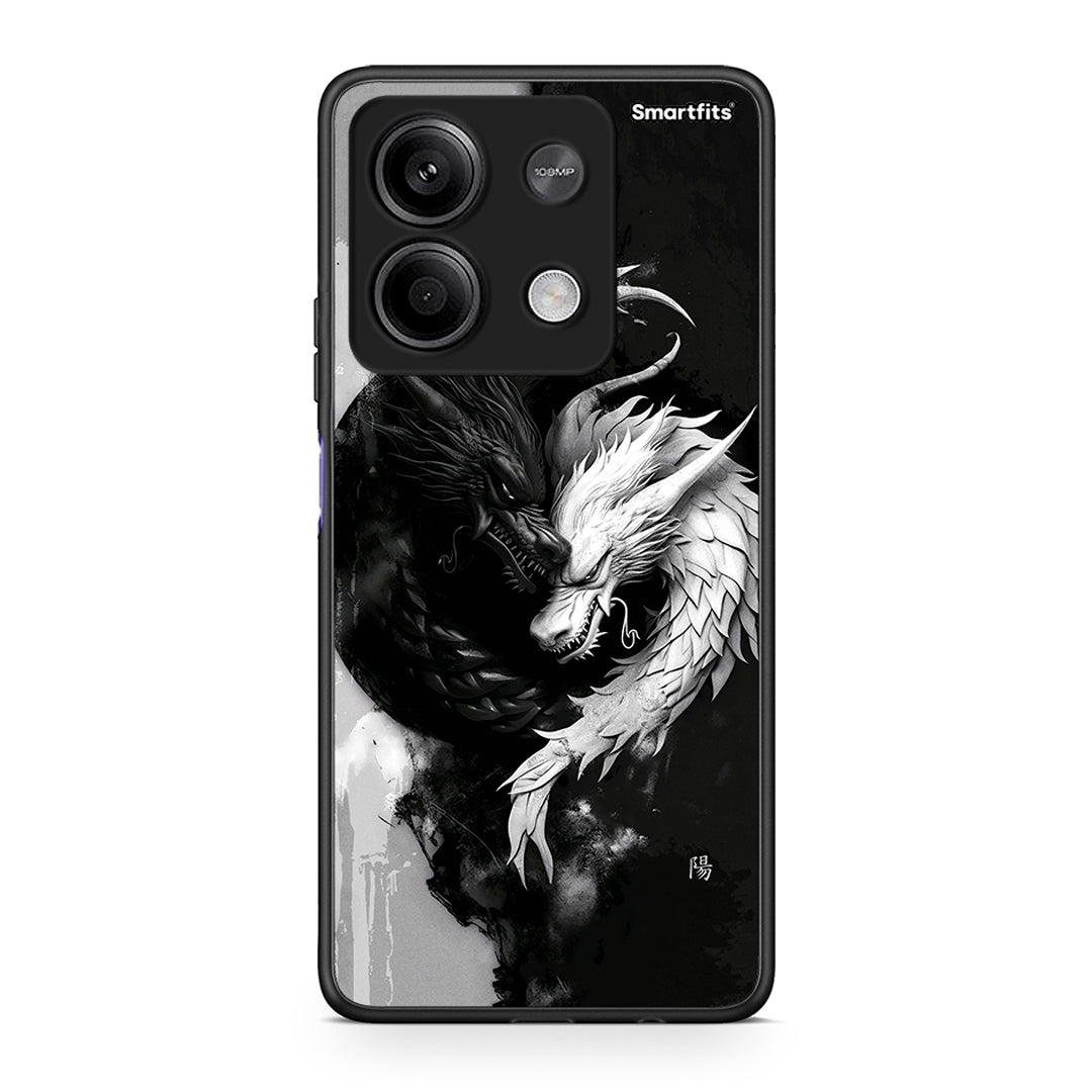 Xiaomi Redmi Note 13 5G Yin Yang Θήκη από τη Smartfits με σχέδιο στο πίσω μέρος και μαύρο περίβλημα | Smartphone case with colorful back and black bezels by Smartfits