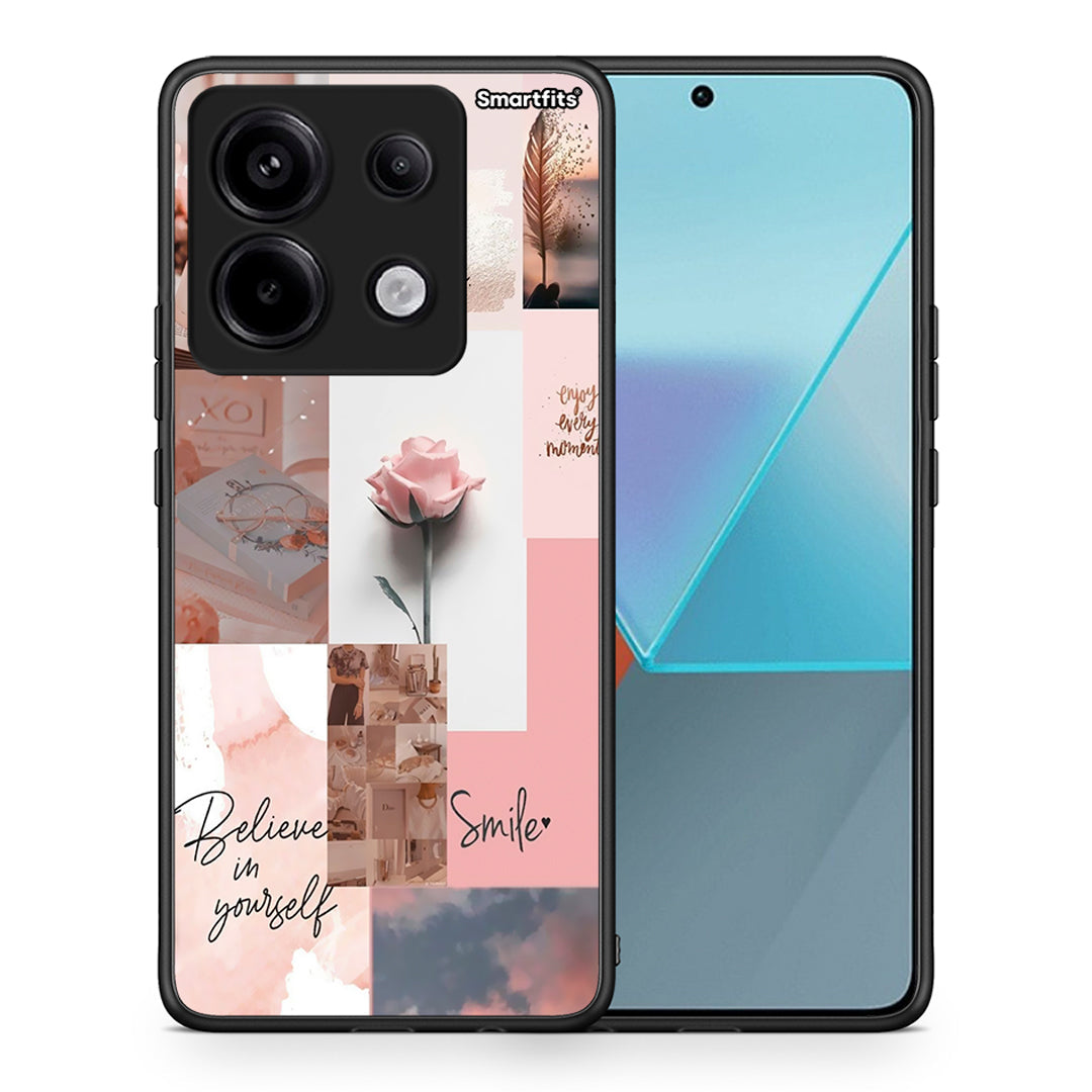 Θήκη Xiaomi Redmi Note 13 Pro 5G Aesthetic Collage από τη Smartfits με σχέδιο στο πίσω μέρος και μαύρο περίβλημα | Xiaomi Redmi Note 13 Pro 5G Aesthetic Collage case with colorful back and black bezels