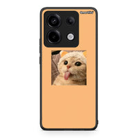 Thumbnail for Xiaomi Redmi Note 13 Pro 5G Cat Tongue θήκη από τη Smartfits με σχέδιο στο πίσω μέρος και μαύρο περίβλημα | Smartphone case with colorful back and black bezels by Smartfits