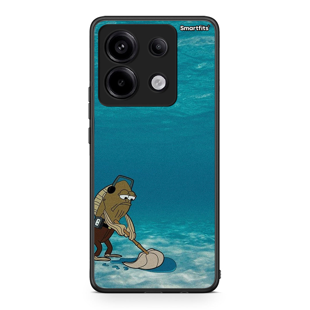 Xiaomi Redmi Note 13 Pro 5G Clean The Ocean Θήκη από τη Smartfits με σχέδιο στο πίσω μέρος και μαύρο περίβλημα | Smartphone case with colorful back and black bezels by Smartfits