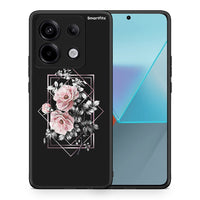 Thumbnail for Θήκη Xiaomi Redmi Note 13 Pro 5G Frame Flower από τη Smartfits με σχέδιο στο πίσω μέρος και μαύρο περίβλημα | Xiaomi Redmi Note 13 Pro 5G Frame Flower case with colorful back and black bezels