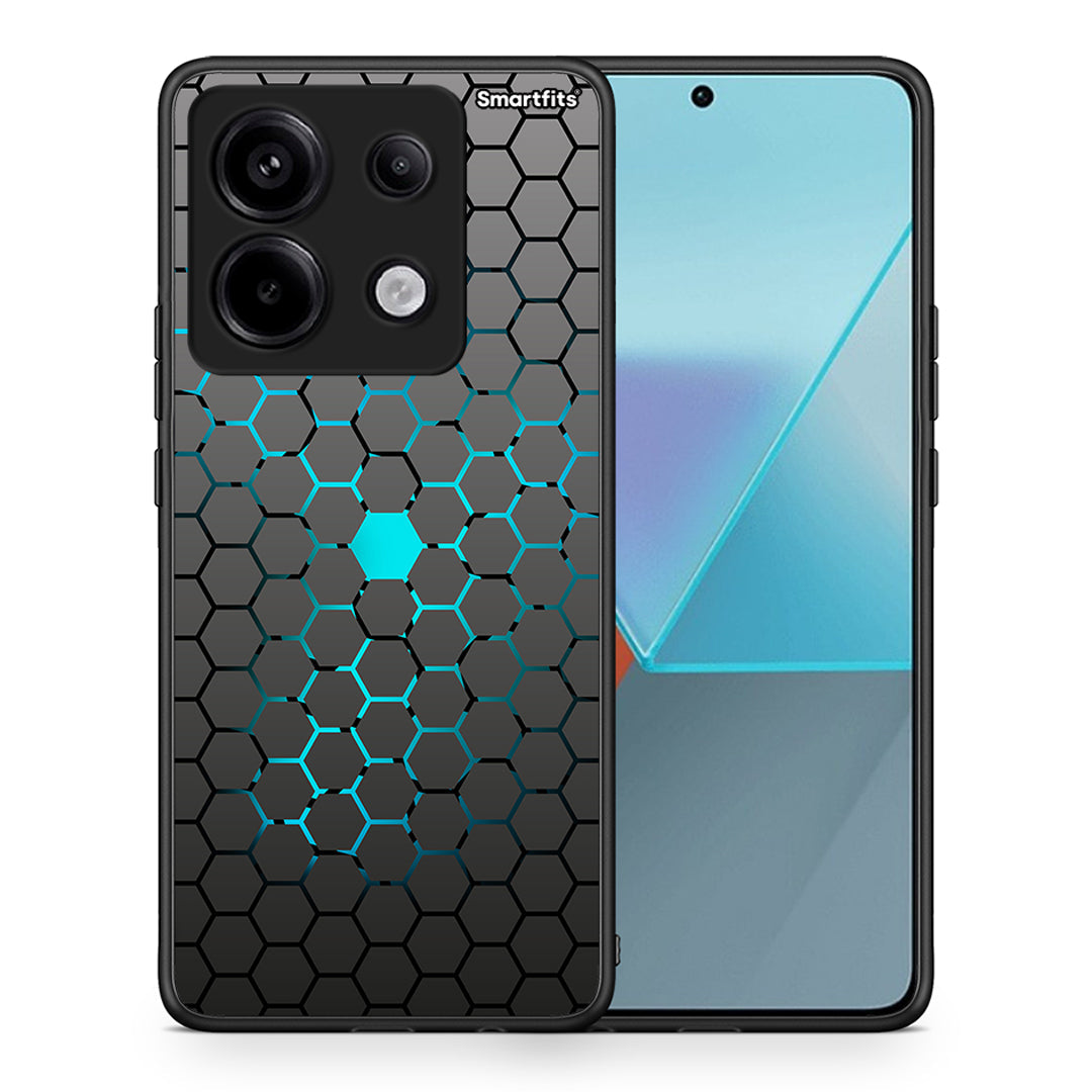 Θήκη Xiaomi Redmi Note 13 Pro 5G Hexagonal Geometric από τη Smartfits με σχέδιο στο πίσω μέρος και μαύρο περίβλημα | Xiaomi Redmi Note 13 Pro 5G Hexagonal Geometric case with colorful back and black bezels