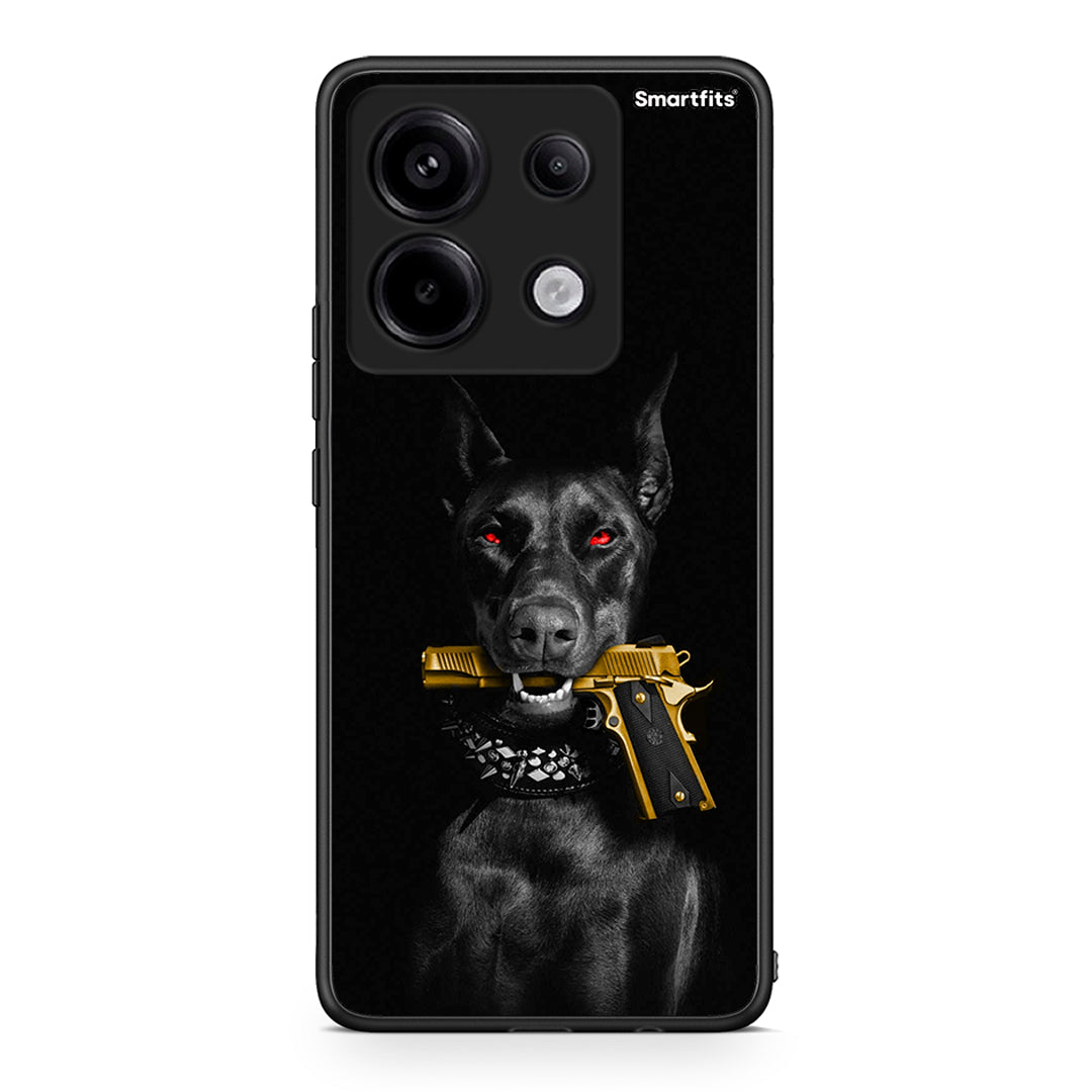 Xiaomi Redmi Note 13 Pro 5G Golden Gun Θήκη Αγίου Βαλεντίνου από τη Smartfits με σχέδιο στο πίσω μέρος και μαύρο περίβλημα | Smartphone case with colorful back and black bezels by Smartfits