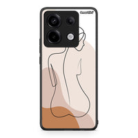 Thumbnail for Xiaomi Redmi Note 13 Pro 5G LineArt Woman θήκη από τη Smartfits με σχέδιο στο πίσω μέρος και μαύρο περίβλημα | Smartphone case with colorful back and black bezels by Smartfits
