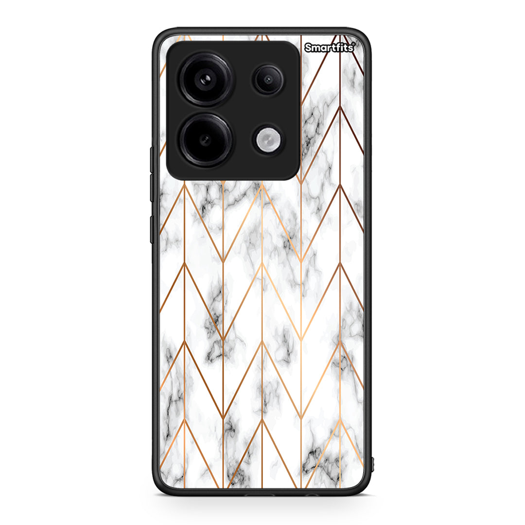 44 - Xiaomi Redmi Note 13 Pro 5G Gold Geometric Marble case, cover, bumper