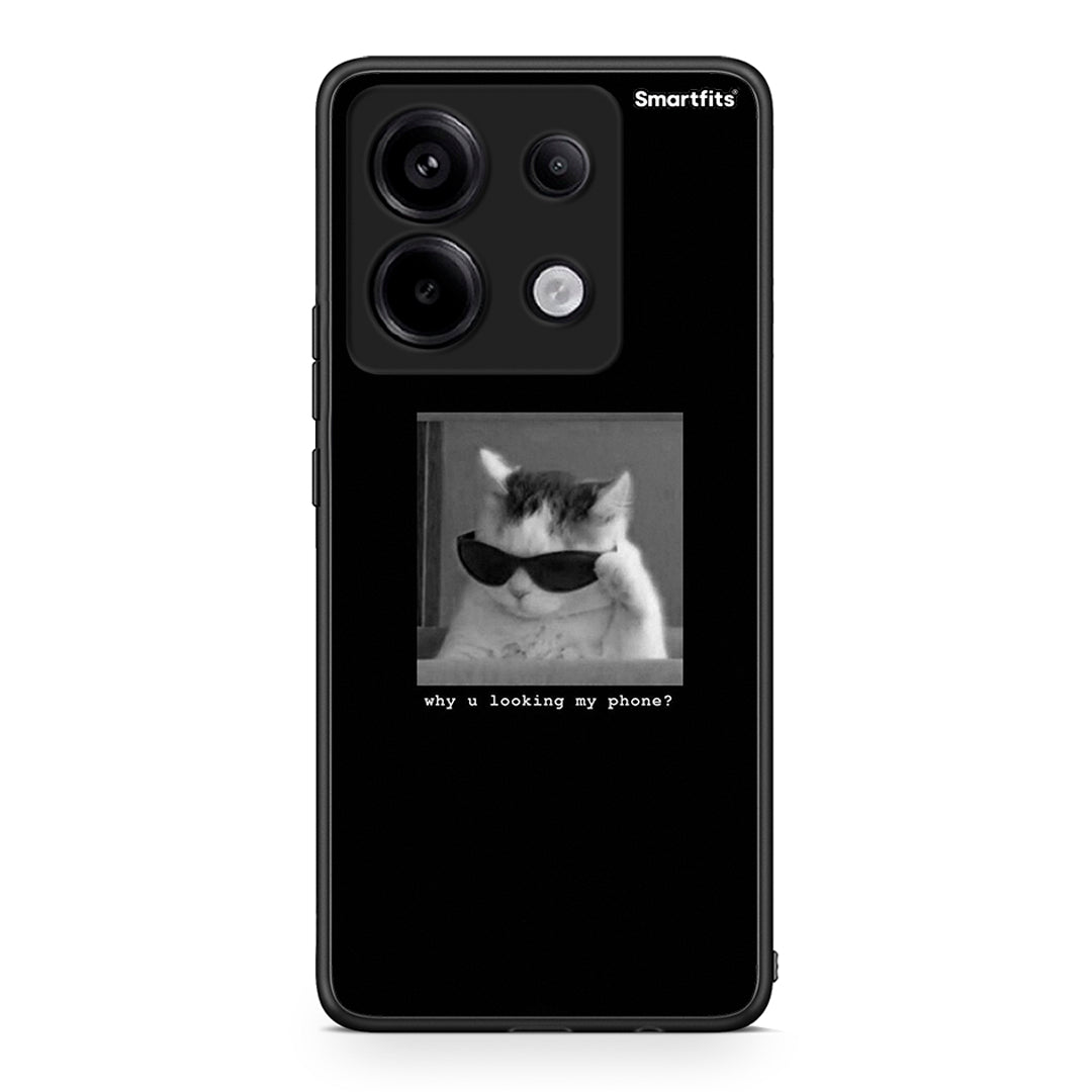 Xiaomi Redmi Note 13 Pro 5G Meme Cat θήκη από τη Smartfits με σχέδιο στο πίσω μέρος και μαύρο περίβλημα | Smartphone case with colorful back and black bezels by Smartfits