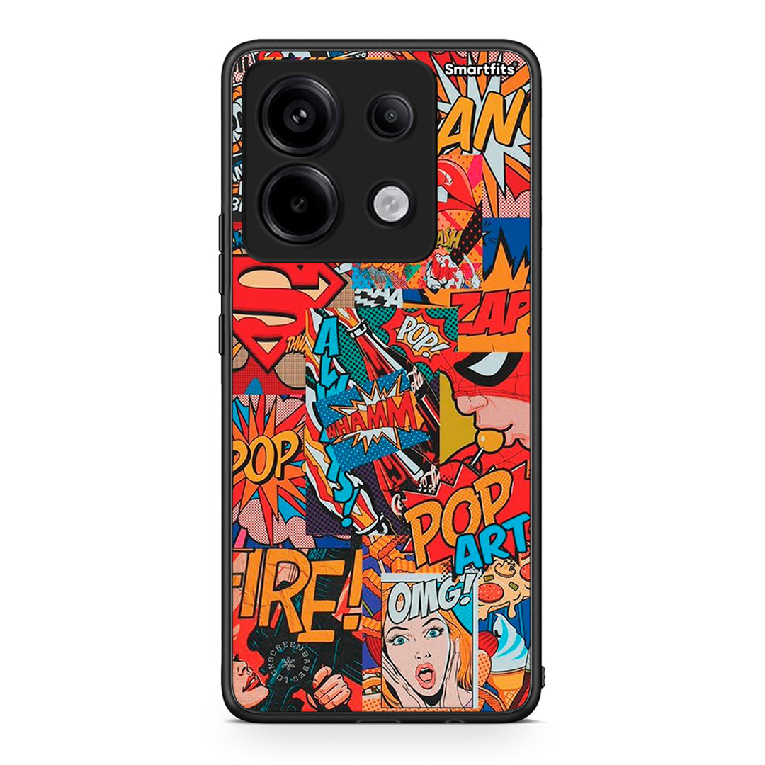 Xiaomi Redmi Note 13 Pro 5G PopArt OMG θήκη από τη Smartfits με σχέδιο στο πίσω μέρος και μαύρο περίβλημα | Smartphone case with colorful back and black bezels by Smartfits