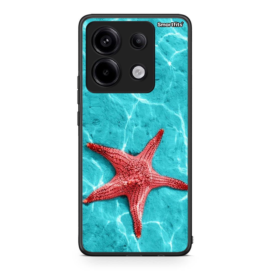 Xiaomi Redmi Note 13 Pro 5G Red Starfish Θήκη από τη Smartfits με σχέδιο στο πίσω μέρος και μαύρο περίβλημα | Smartphone case with colorful back and black bezels by Smartfits