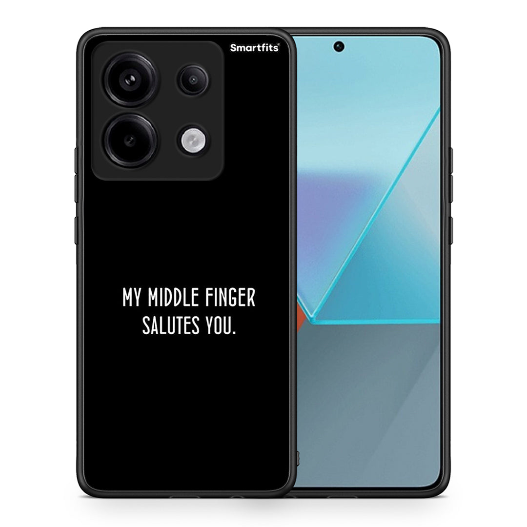 Θήκη Xiaomi Redmi Note 13 Pro 5G Salute από τη Smartfits με σχέδιο στο πίσω μέρος και μαύρο περίβλημα | Xiaomi Redmi Note 13 Pro 5G Salute case with colorful back and black bezels