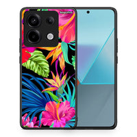 Thumbnail for Θήκη Xiaomi Redmi Note 13 Pro 5G Tropical Flowers από τη Smartfits με σχέδιο στο πίσω μέρος και μαύρο περίβλημα | Xiaomi Redmi Note 13 Pro 5G Tropical Flowers case with colorful back and black bezels