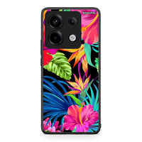 Thumbnail for Xiaomi Redmi Note 13 Pro 5G Tropical Flowers θήκη από τη Smartfits με σχέδιο στο πίσω μέρος και μαύρο περίβλημα | Smartphone case with colorful back and black bezels by Smartfits