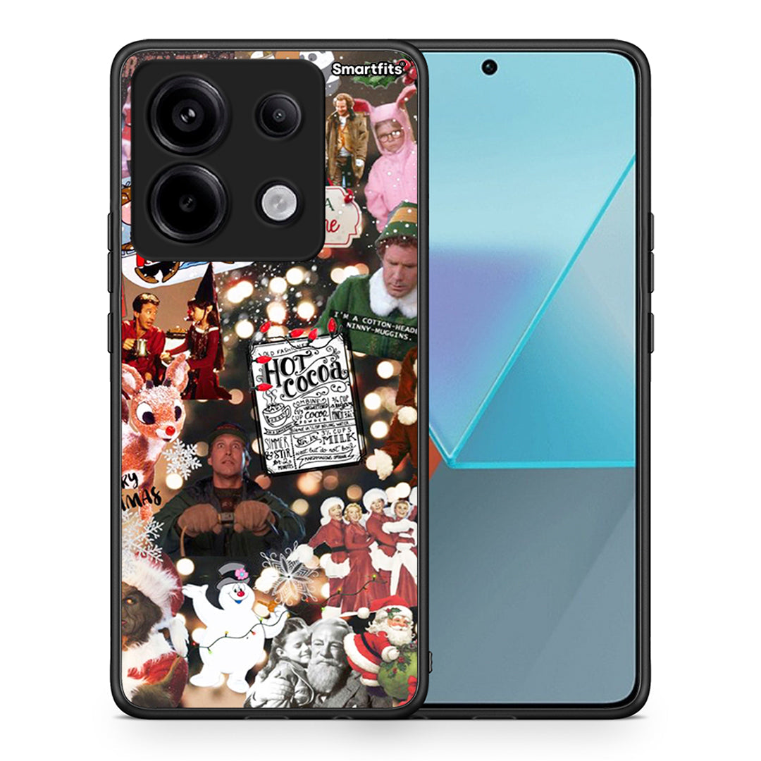 Θήκη Xiaomi Redmi Note 13 Pro 5G Xmas Movies από τη Smartfits με σχέδιο στο πίσω μέρος και μαύρο περίβλημα | Xiaomi Redmi Note 13 Pro 5G Xmas Movies case with colorful back and black bezels