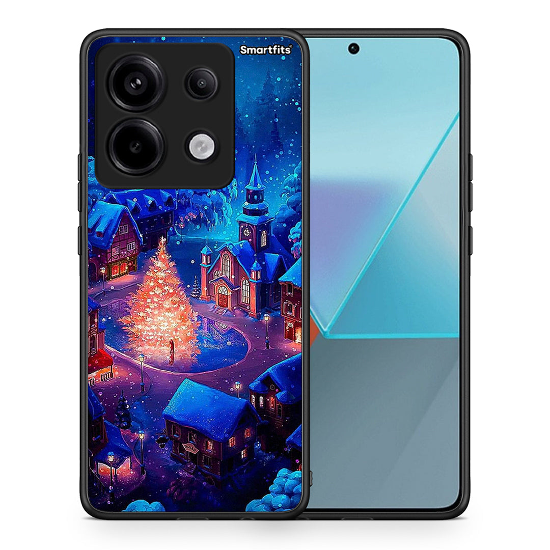 Θήκη Xiaomi Redmi Note 13 Pro 5G Xmas Village από τη Smartfits με σχέδιο στο πίσω μέρος και μαύρο περίβλημα | Xiaomi Redmi Note 13 Pro 5G Xmas Village case with colorful back and black bezels