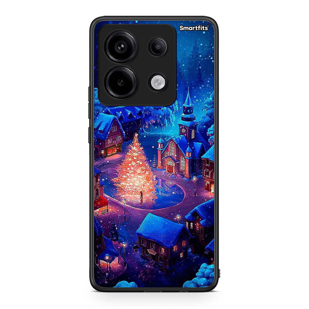 Xiaomi Redmi Note 13 Pro 5G Xmas Village θήκη από τη Smartfits με σχέδιο στο πίσω μέρος και μαύρο περίβλημα | Smartphone case with colorful back and black bezels by Smartfits