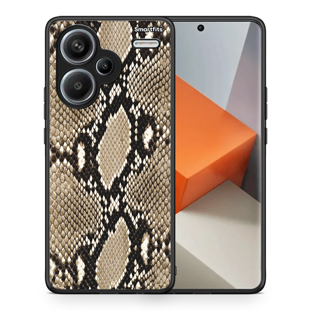 Θήκη Xiaomi Redmi Note 13 Pro Plus 5G Fashion Snake Animal από τη Smartfits με σχέδιο στο πίσω μέρος και μαύρο περίβλημα | Xiaomi Redmi Note 13 Pro Plus 5G Fashion Snake Animal case with colorful back and black bezels