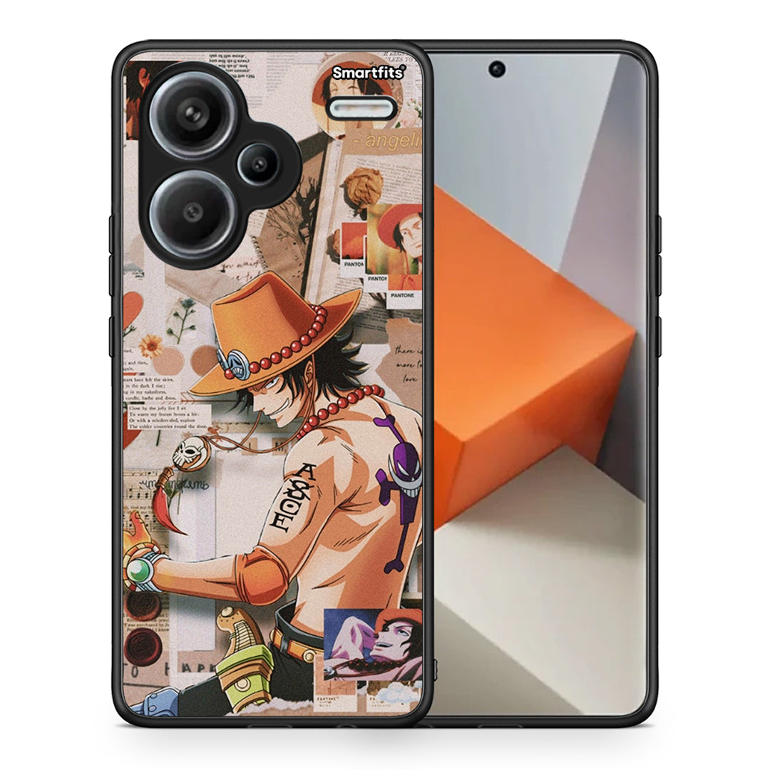 Θήκη Xiaomi Redmi Note 13 Pro Plus 5G Anime Collage από τη Smartfits με σχέδιο στο πίσω μέρος και μαύρο περίβλημα | Xiaomi Redmi Note 13 Pro Plus 5G Anime Collage case with colorful back and black bezels