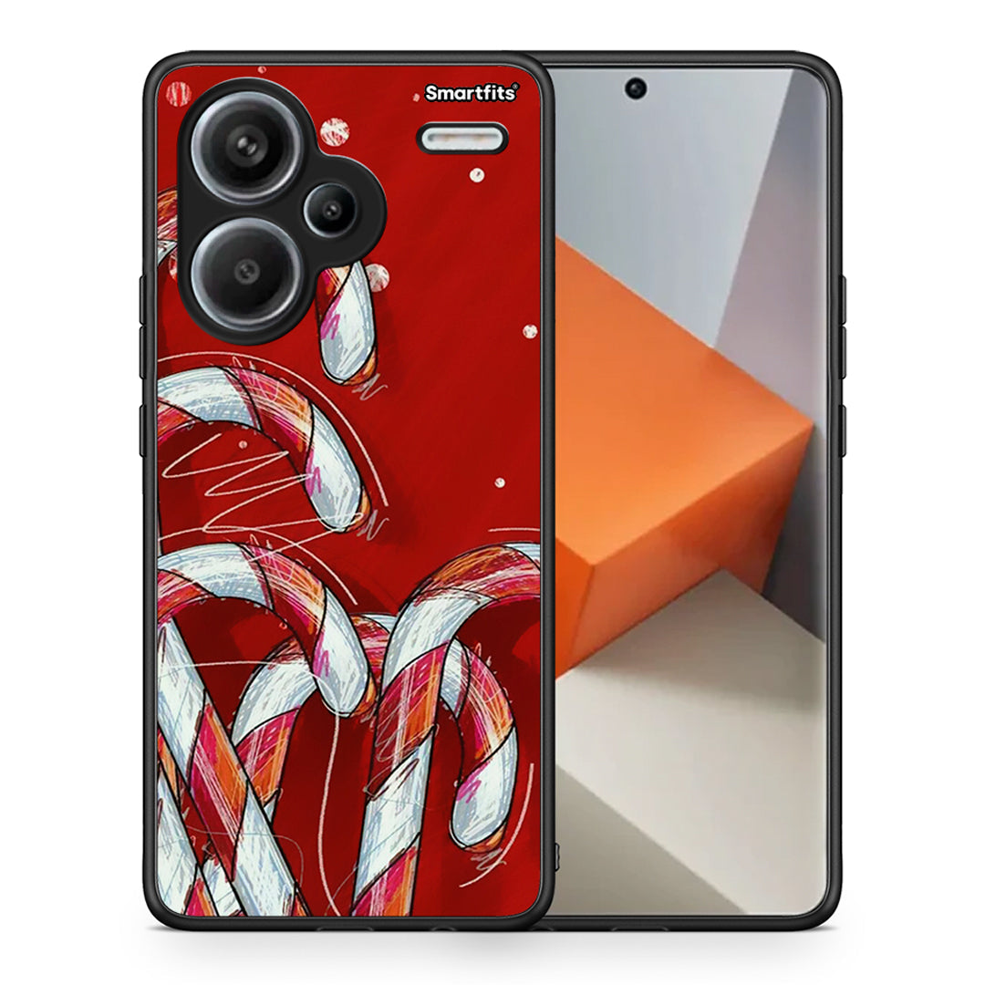 Θήκη Xiaomi Redmi Note 13 Pro Plus 5G Candy Cane από τη Smartfits με σχέδιο στο πίσω μέρος και μαύρο περίβλημα | Xiaomi Redmi Note 13 Pro Plus 5G Candy Cane case with colorful back and black bezels