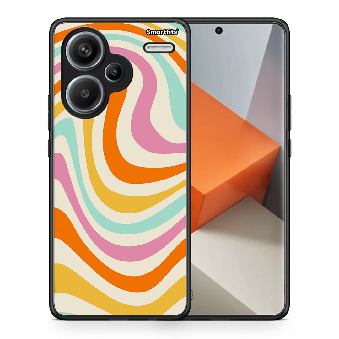 Θήκη Xiaomi Redmi Note 13 Pro Plus 5G Colourful Waves από τη Smartfits με σχέδιο στο πίσω μέρος και μαύρο περίβλημα | Xiaomi Redmi Note 13 Pro Plus 5G Colourful Waves case with colorful back and black bezels