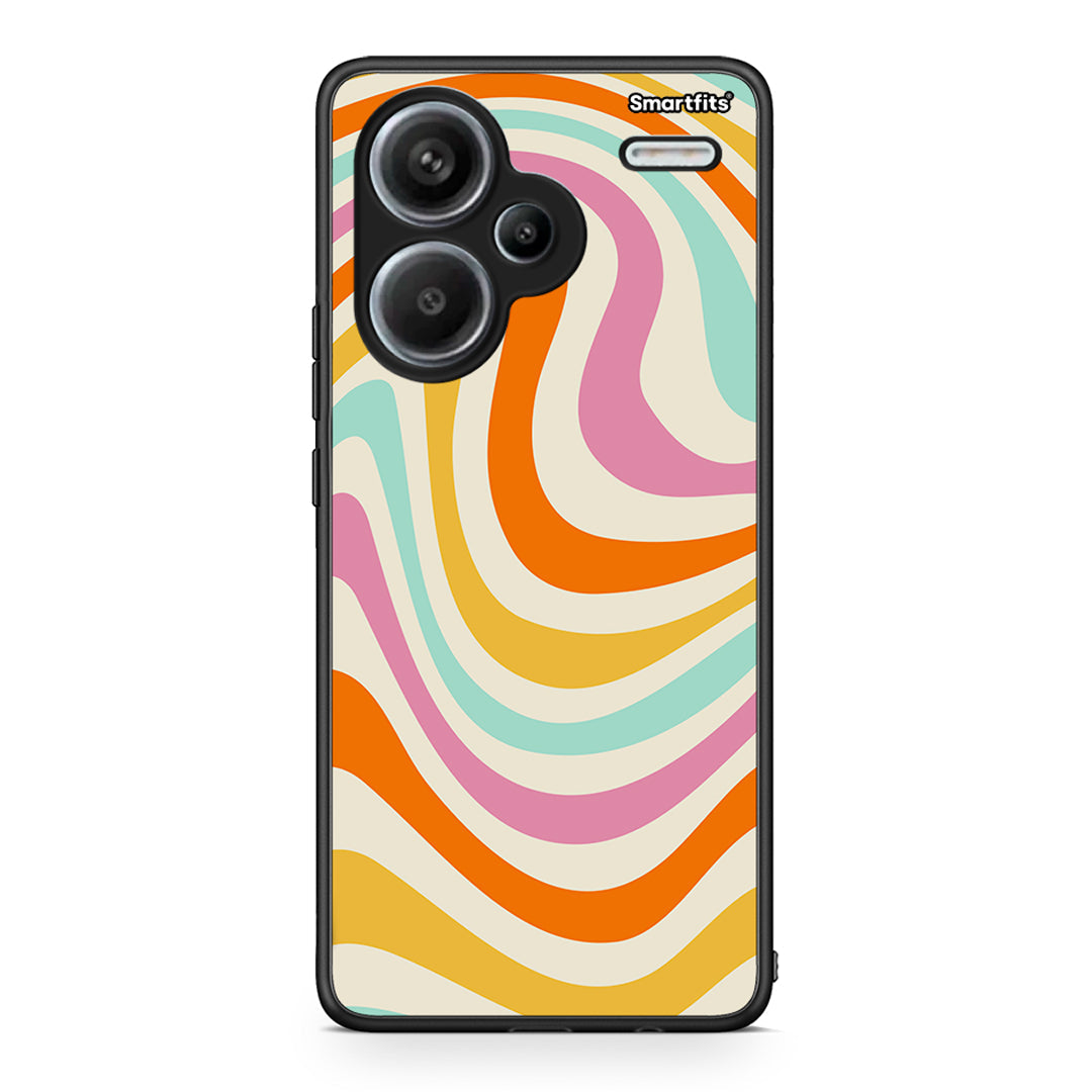 Xiaomi Redmi Note 13 Pro Plus 5G Colourful Waves θήκη από τη Smartfits με σχέδιο στο πίσω μέρος και μαύρο περίβλημα | Smartphone case with colorful back and black bezels by Smartfits