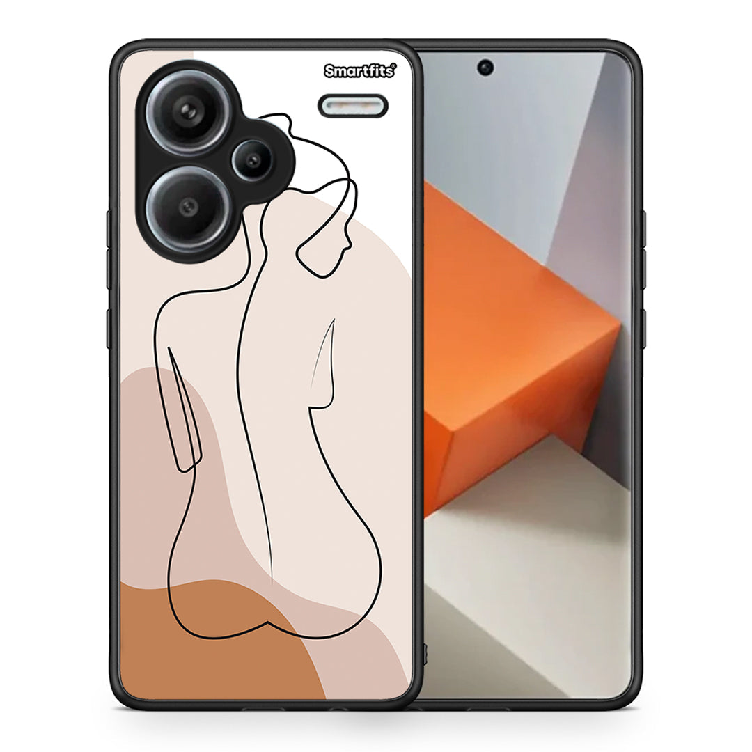 Θήκη Xiaomi Redmi Note 13 Pro Plus 5G LineArt Woman από τη Smartfits με σχέδιο στο πίσω μέρος και μαύρο περίβλημα | Xiaomi Redmi Note 13 Pro Plus 5G LineArt Woman case with colorful back and black bezels