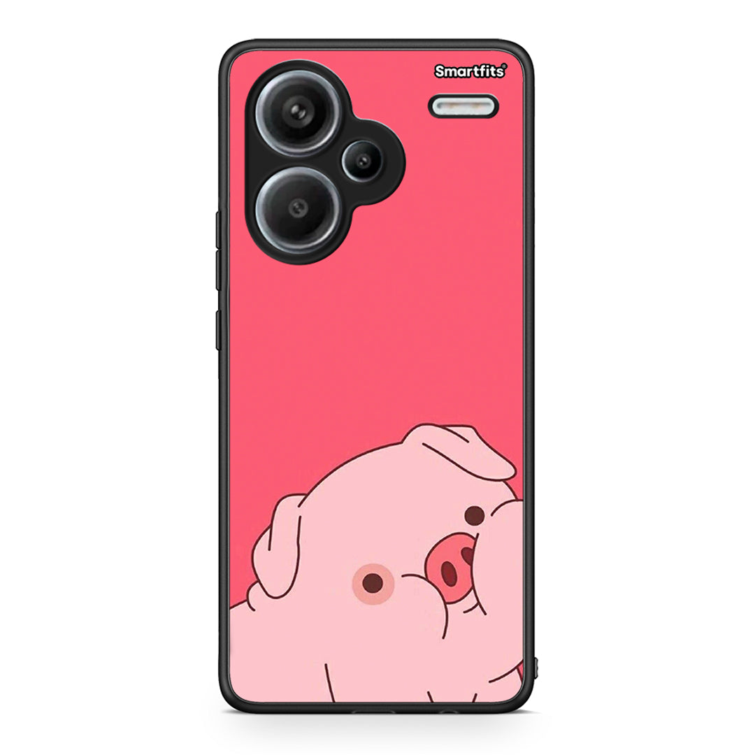 Xiaomi Redmi Note 13 Pro Plus 5G Pig Love 1 Θήκη Αγίου Βαλεντίνου από τη Smartfits με σχέδιο στο πίσω μέρος και μαύρο περίβλημα | Smartphone case with colorful back and black bezels by Smartfits