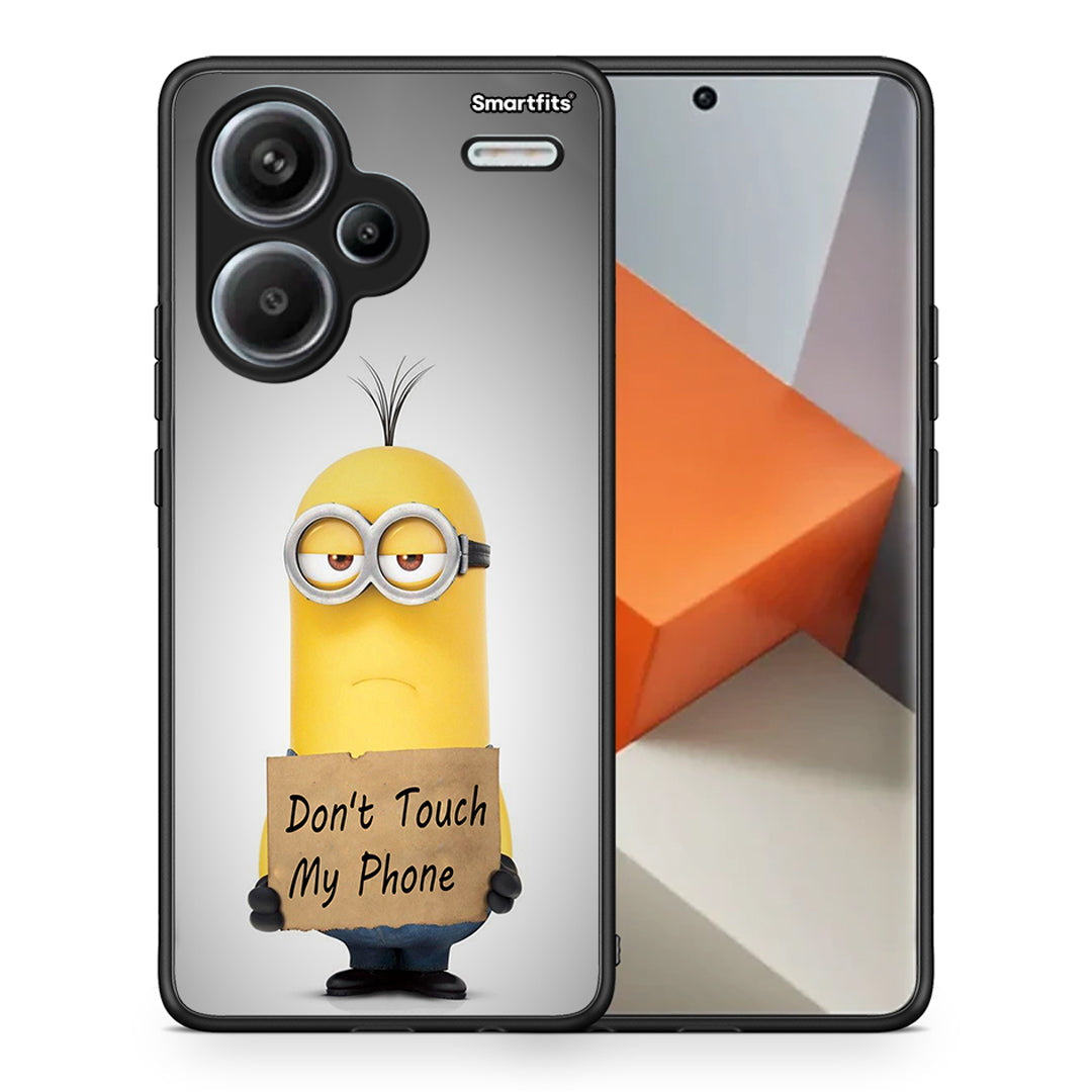 Θήκη Xiaomi Redmi Note 13 Pro Plus 5G Minion Text από τη Smartfits με σχέδιο στο πίσω μέρος και μαύρο περίβλημα | Xiaomi Redmi Note 13 Pro Plus 5G Minion Text case with colorful back and black bezels