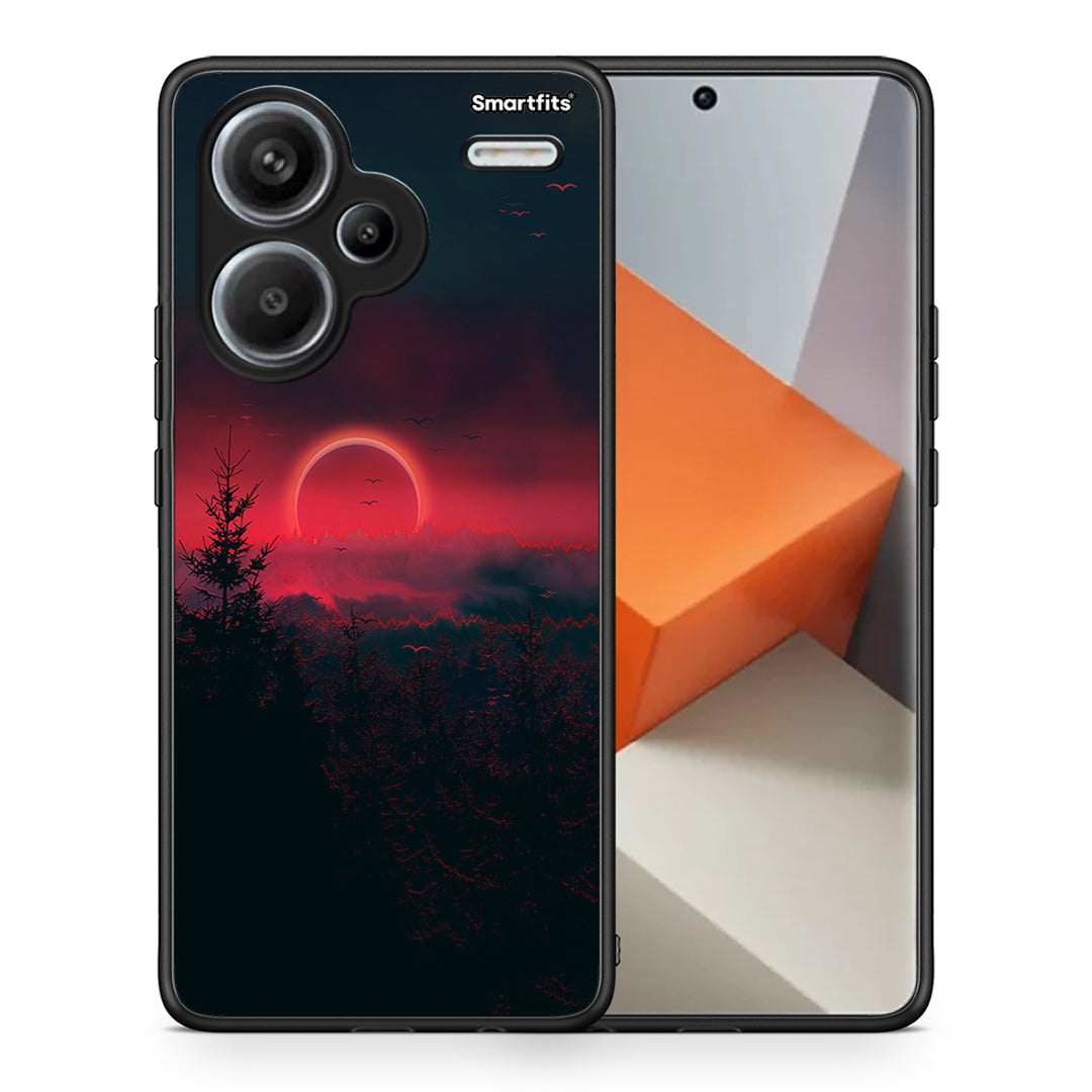 Θήκη Xiaomi Redmi Note 13 Pro Plus 5G Sunset Tropic από τη Smartfits με σχέδιο στο πίσω μέρος και μαύρο περίβλημα | Xiaomi Redmi Note 13 Pro Plus 5G Sunset Tropic case with colorful back and black bezels