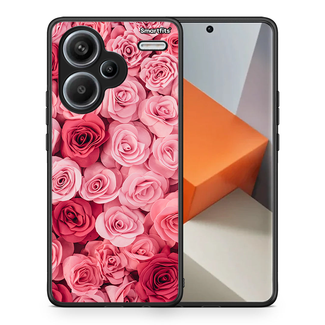 Θήκη Xiaomi Redmi Note 13 Pro Plus 5G RoseGarden Valentine από τη Smartfits με σχέδιο στο πίσω μέρος και μαύρο περίβλημα | Xiaomi Redmi Note 13 Pro Plus 5G RoseGarden Valentine case with colorful back and black bezels