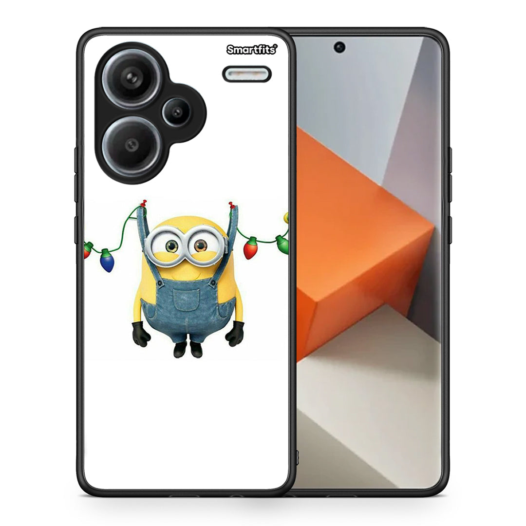 Θήκη Xiaomi Redmi Note 13 Pro Plus 5G Xmas Minion Lights από τη Smartfits με σχέδιο στο πίσω μέρος και μαύρο περίβλημα | Xiaomi Redmi Note 13 Pro Plus 5G Xmas Minion Lights case with colorful back and black bezels