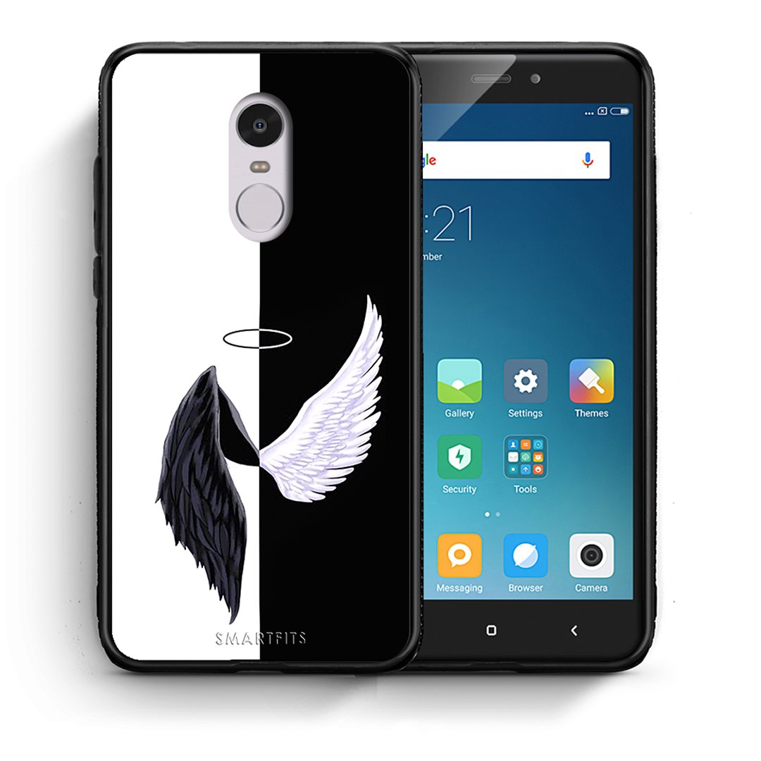 Θήκη Xiaomi Redmi Note 4/4X Angels Demons από τη Smartfits με σχέδιο στο πίσω μέρος και μαύρο περίβλημα | Xiaomi Redmi Note 4/4X Angels Demons case with colorful back and black bezels