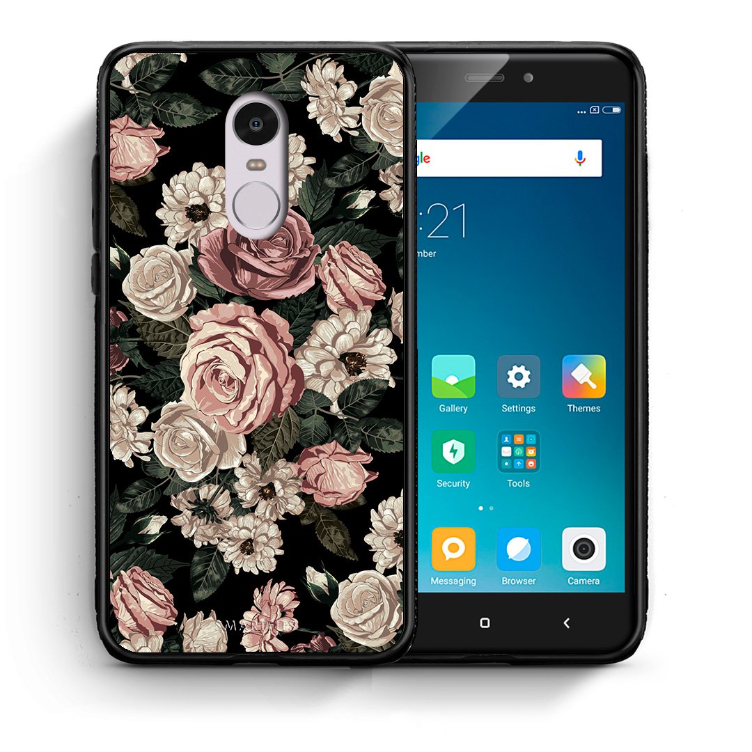 Θήκη Xiaomi Redmi Note 4/4X Wild Roses Flower από τη Smartfits με σχέδιο στο πίσω μέρος και μαύρο περίβλημα | Xiaomi Redmi Note 4/4X Wild Roses Flower case with colorful back and black bezels
