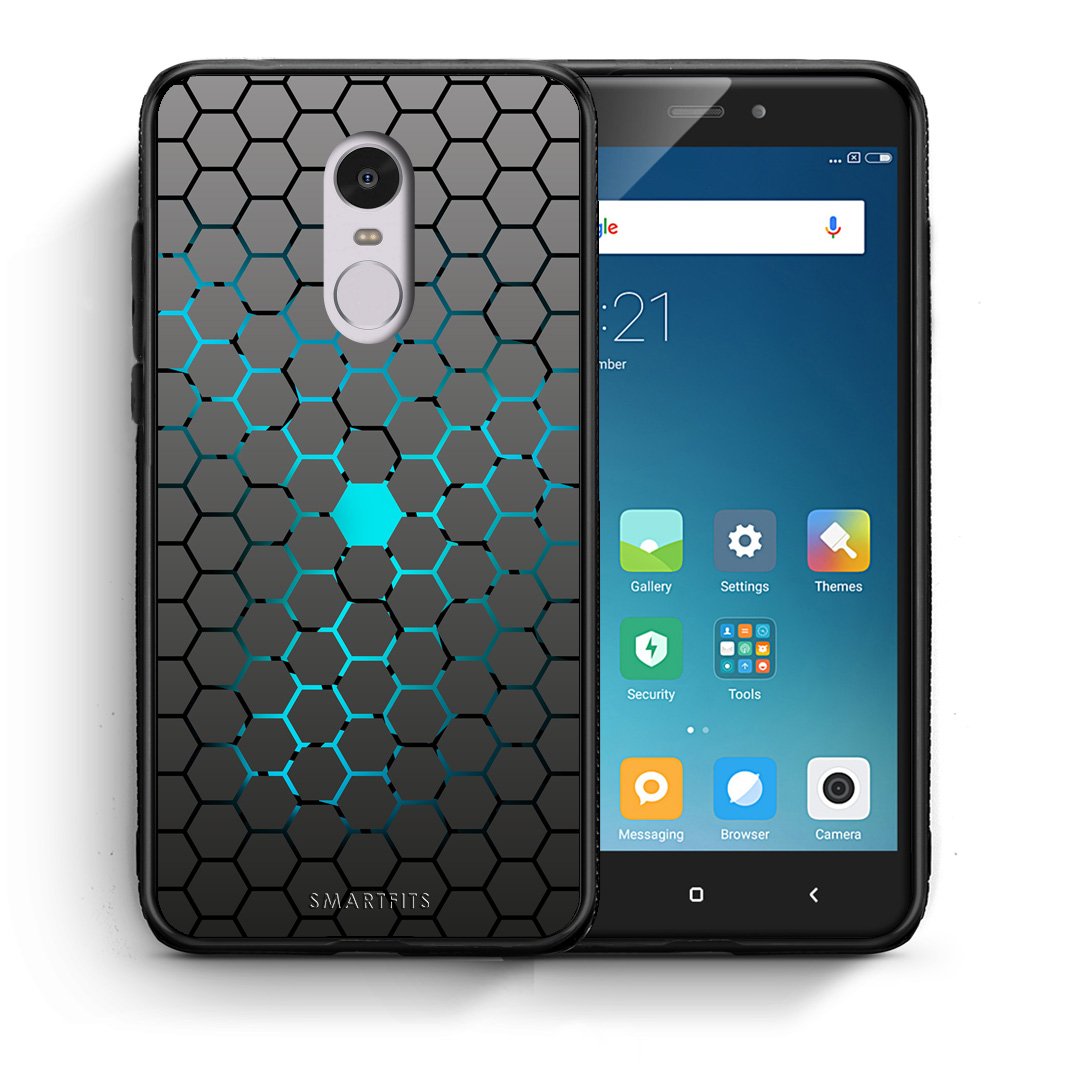 Θήκη Xiaomi Redmi Note 4/4X Hexagonal Geometric από τη Smartfits με σχέδιο στο πίσω μέρος και μαύρο περίβλημα | Xiaomi Redmi Note 4/4X Hexagonal Geometric case with colorful back and black bezels