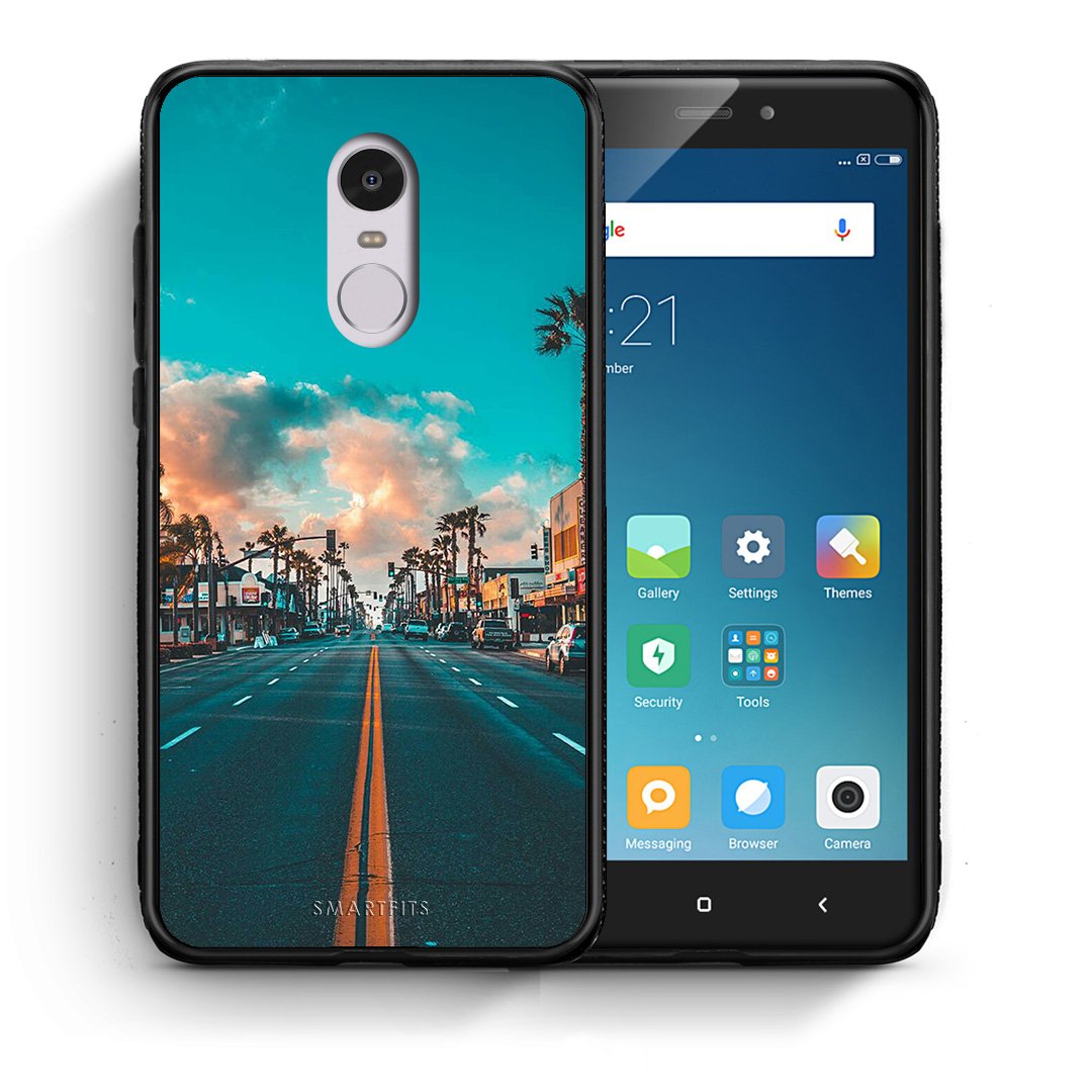 Θήκη Xiaomi Redmi Note 4/4X City Landscape από τη Smartfits με σχέδιο στο πίσω μέρος και μαύρο περίβλημα | Xiaomi Redmi Note 4/4X City Landscape case with colorful back and black bezels